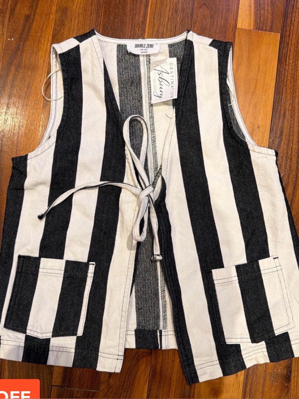 Striped tie vest